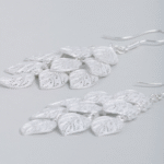 Sterling Silver Cluster Leaf Dangle Earrings – Elegant Leaf Drop Jewelry - Image 4