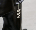 Silver Sakura Flower Hook Earrings – Elegant Blossom Design - Image 3