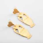 Matte Vase Dangle Earrings – Minimalist Artistic Jewelry - Image 3