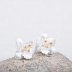 Sterling Silver Petal Flower Stud Earrings – Elegant Floral Jewelry - Image 4